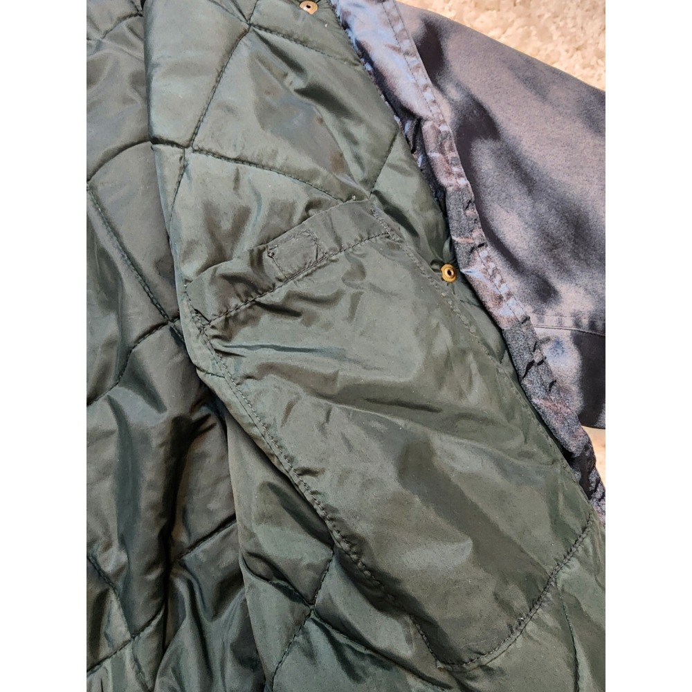 VINTAGE Pro Gear 90s Winter Ski Jacket Satin Nylon Womens Size Medium Jade Green - Picture 10 of 16